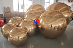 0.8m / 1m /1.5m / 2m super giant decor inflatable gold mirror color shiny balls in Gold color