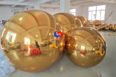 heartwarming proposal stunning beautiful balloon decorations big shiny gold / golden inflatable mirror balls for any occasion