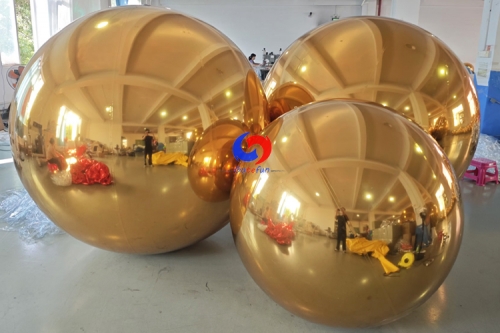 heartwarming proposal stunning beautiful balloon decorations big shiny gold / golden inflatable mirror balls for any occasion