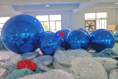 giant decorative big blue metallic balloons stunning inflatable blue shiny balls for proposal event backdrop