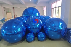 giant decorative big blue metallic balloons stunning inflatable blue shiny balls for proposal event backdrop