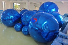 giant decorative big blue metallic balloons stunning inflatable blue shiny balls for proposal event backdrop